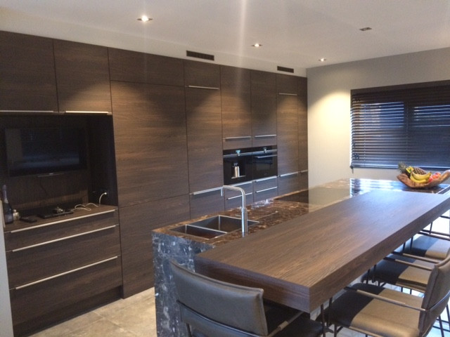 Moderne keukens met hout
